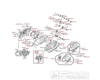 E06 Skříň variátoru a převodovka - Kymco MyRoad 700i ABS SAADAB