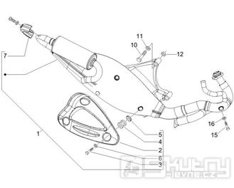 1.42 Výfuk - Gilera Runner 50 PureJet SC 2005 UK (ZAPC46200)