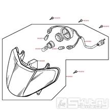 F01 Přední světlomet - Kymco Super 9 AC 50