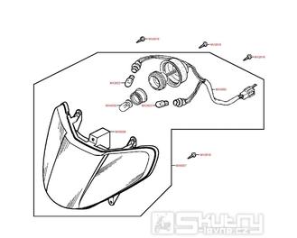 F01 Přední světlomet - Kymco Super 9 AC 50