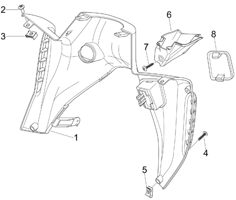 2.30 Předkolenní plast - Gilera Nexus 300ie 4T LC 2009-2011 (ZAPM35600)