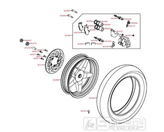 F08 Zadní kolo s brzdou - Kymco People S 200i