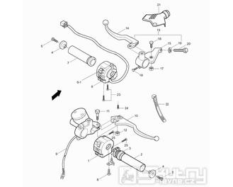 40 Gripy / Přepínače / Páčky - Hyosung GV 125 Aquila