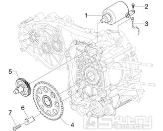 1.20 Elektrický startér motoru - Gilera Nexus 300ie 4T LC 2008 (ZAPM35600)