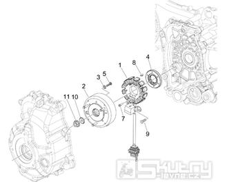 1.21 Magneto dobíjení - Gilera Nexus 250 4T LC 2006 UK (ZAPM35300)