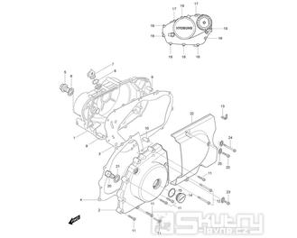 FIG05 Kryt motoru - Hyosung GV 125M C Aquila