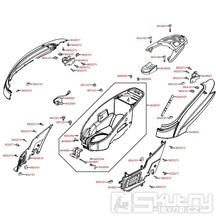 F12 Zadní kapotáž / Úložný prostor pro přilbu - Kymco People S 250i