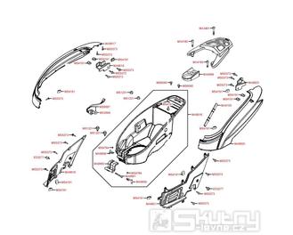 F12 Zadní kapotáž / Úložný prostor pro přilbu - Kymco People S 250i