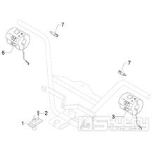 6.01 Přepínače světel a blinkrů, tlačítko startování a houkačky - Gilera Nexus 250 4T LC 2006 UK (ZAPM35300)