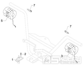 6.01 Přepínače světel a blinkrů, tlačítko startování a houkačky - Gilera Nexus 250 4T LC 2006 (ZAPM35300)