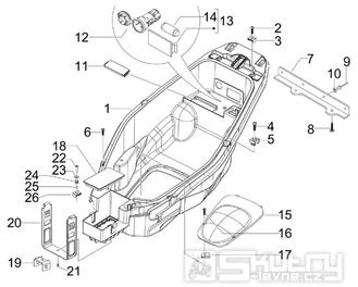 2.34 Podsedlový prostor pro přilbu - Gilera Nexus 300ie 4T LC 2008 (ZAPM35600)