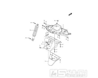 36 Zadní tlumič / Zadní blatník - Hyosung SF 50