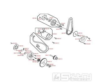 E06 Startér / olejové čerpadlo - Kymco People S 125