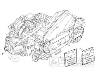 29.20 Motor, těsnění motoru - Scarabeo 50 4T 4V NET 2009 (ZD4TGE00)