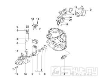 1.36 Škrtící klapka, vstřikovač - Gilera Runner 50 PureJet SC 2005 UK (ZAPC46200)