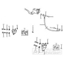 5.01 Přední a zadní brzdový třmen - Gilera SMT 50 od roku 2006, D50B0 (ZAPG12D1)