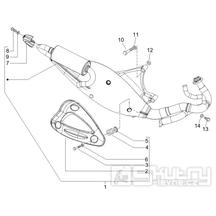 1.42 Výfuk - Gilera Runner 50 PureJet 2010-2011 (ZAPC46200)