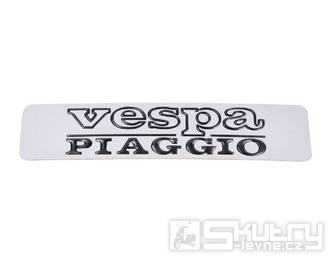 Nápis nádrže „Vespa Piaggio“ černý/stříbrný pro Piaggio Ciao