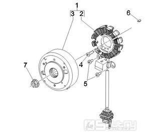 1.21 Magneto dobíjení - Gilera Runner 50 SP -SC- 2006 (ZAPC461000)