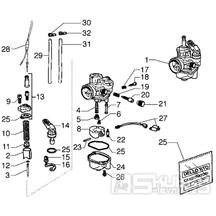 T12 Karburátor - Gilera GSM 50ccm EBS do 2005 (VTBC33200...)
