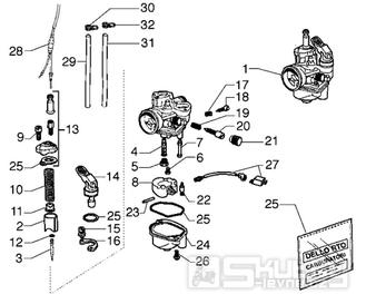 T12 Karburátor - Gilera GSM 50ccm EBS do 2005 (VTBC33200...)