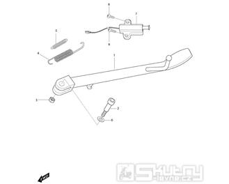 31 Boční stojan a spínač bočního stojanu - Hyosung GV 650i E