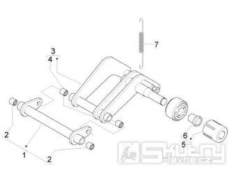 4.01 Uložení motoru - Gilera Nexus 250 SP 4T LC 2006-2007 UK (ZAPM35300)