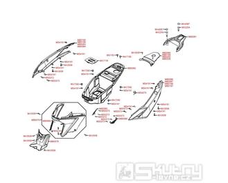 F12 Zadní plasty - Kymco Agility 50 City 4T