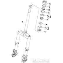 4.02 Přední kyvná vidlice, ložiska řízení - Gilera Runner 50 SP Race 2005 (ZAPC46100)