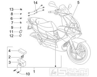 6.08 Elektroinstalace, pojistky - Gilera Runner 200 VXR 4T LC 2006 UK (ZAPM46400)