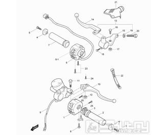 40 Gripy / Přepínače / Páčky - Hyosung GV 125M Aquila E3