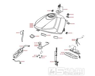 F11 Nádrž a palivový kohout - Kymco Quannon 125