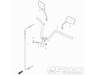 37 Řídítka / Zrcátka / Lanka - Hyosung MS3 125i