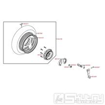 F07 Zadní kolo s brzdou - Kymco Agility 50 Basic 4T