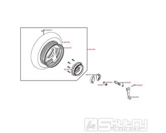 F07 Zadní kolo s brzdou - Kymco Agility 50 Basic 4T