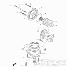 13 Olejové čerpadlo / Filtr - Hyosung RX 125 (XRX 125)
