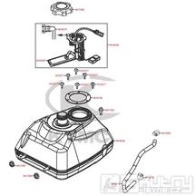 F10 Palivová nádrž - Kymco MXU 450i LOF LC90CE