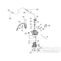 1.40 Karburátor (jednotlivé díly) - Gilera Storm 50 2007 (ZAPC29000)