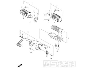 FIG30 Řadící páka / Stupačky - Hyosung GV 125M C Aquila