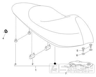 2.39 Sedadlo - Gilera Runner 50 PureJet 2005-2006 UK (ZAPC46200)