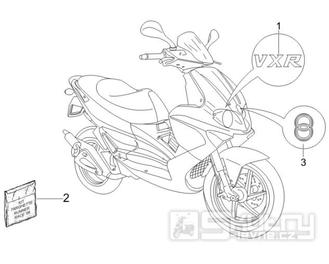 2.38 Samolepky, loga - Gilera Runner 200 VXR 4T LC Race 2006 (ZAPM46400)