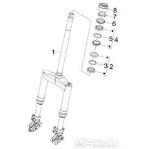 4.02 Přední kyvná vidlice, ložiska řízení - Gilera Runner 50 PureJet Race CH 2006 (ZAPC46200)