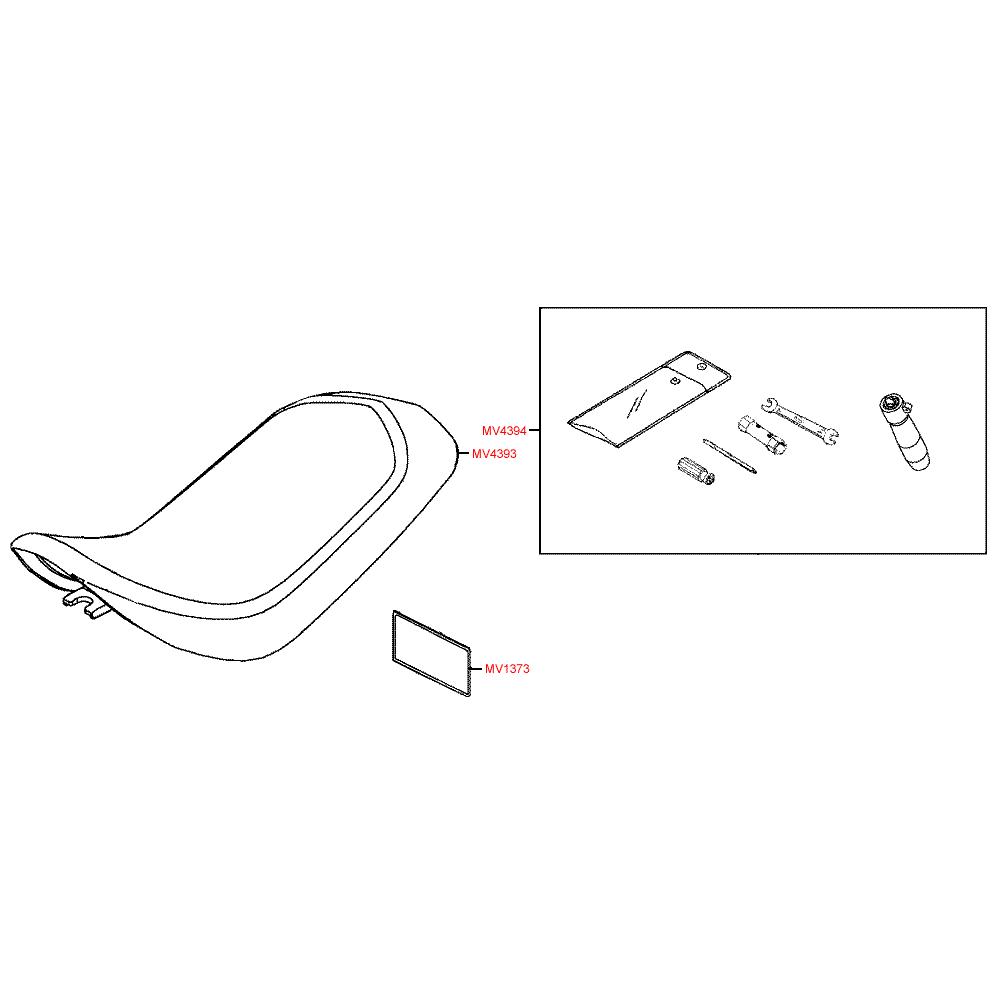 F08 Sedadlo a nářadí - Kymco Maxxer 50