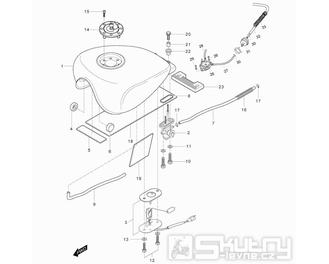 31 Palivová nádrž - Hyosung GV 125M Aquila E3