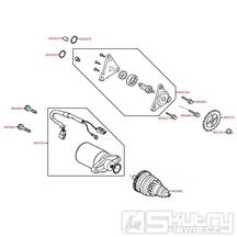 E07 Elektrický startér / olejové čepadlo - Kymco Agility 50 4T