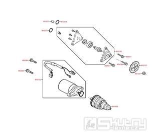 E07 Elektrický startér / olejové čepadlo - Kymco Agility 50 4T