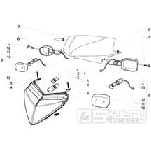 T39 Přední světlo a blinkry - Gilera Ice 50ccm do 2005 (ZAPC30000...)