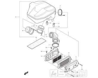 11 Vzduchový filtr - Hyosung GV 250i