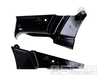 Sada krytů rámu, černá, 2dílná, pro Zündapp C 50 Sport, GTS 50, KS50, KS100 typ 517, 518