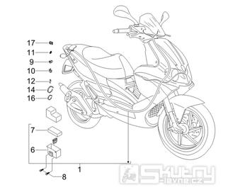 6.08 Elektroinstalace, pojistky - Gilera Runner 125 VX 4T Race 2005 (ZAPM46100)